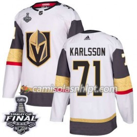 Camisola Vegas Golden Knights William Karlsson 71 2018 Stanley Cup Final Patch Adidas Branco Authentic - Homem